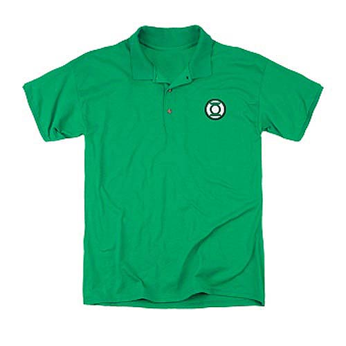 Green Lantern Embroidered Lantern Patch Polo T-Shirt